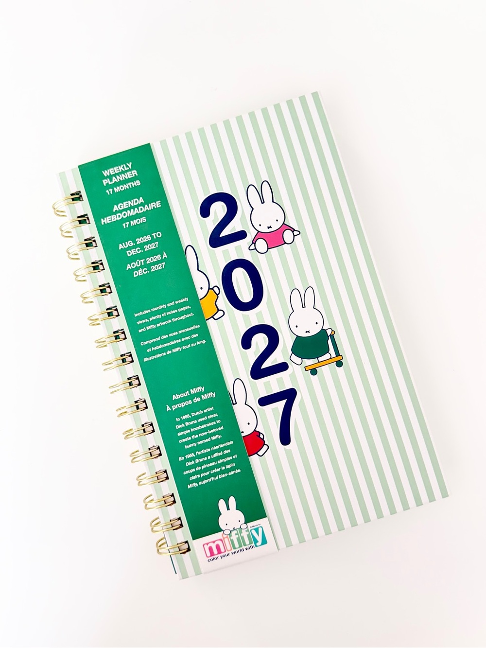 miffy 2027 Weekly Planner 17-month with Stickers